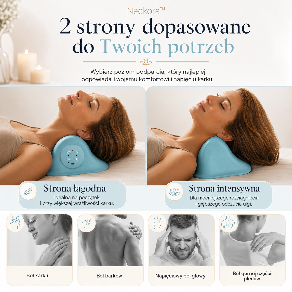 Neckora™ CerviCare Pro – Termowibracyjny system masażu szyi