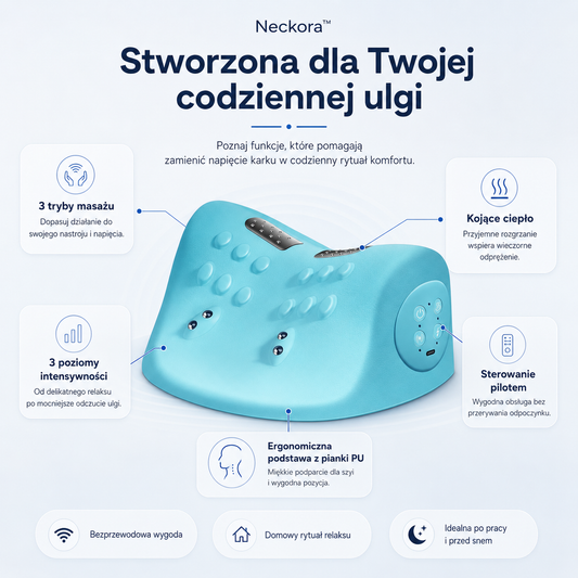 Neckora™ CerviCare Pro – Termowibracyjny system masażu szyi